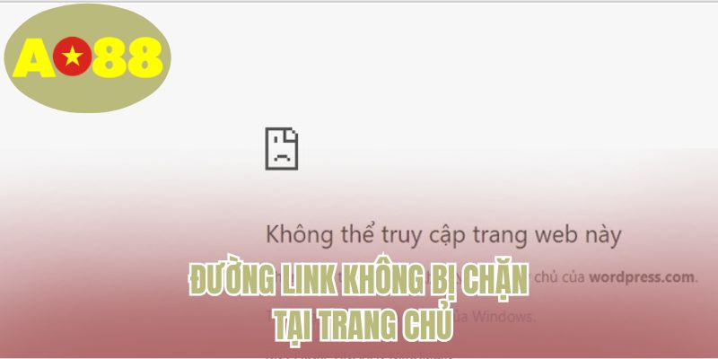 Đường link không bị chặn tại trang chủ